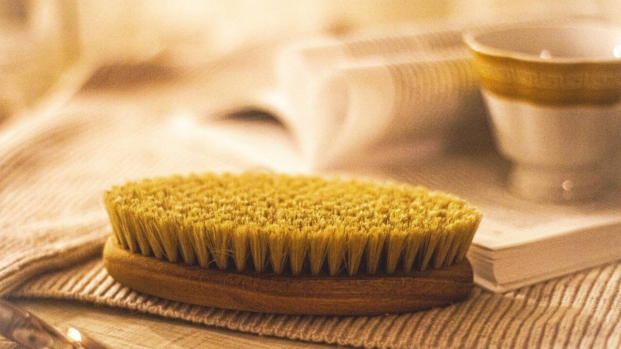 brush, bristle, massage, towel, cosmetology, cosmetics, beauty, still life